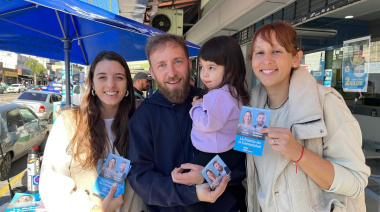 Otermín recorrió Banfield y pidió acompañar la lista de Sol Tischik