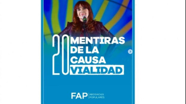 Difunden las 20 mentiras de la Causa Vialidad ante la inminente definición de la Corte